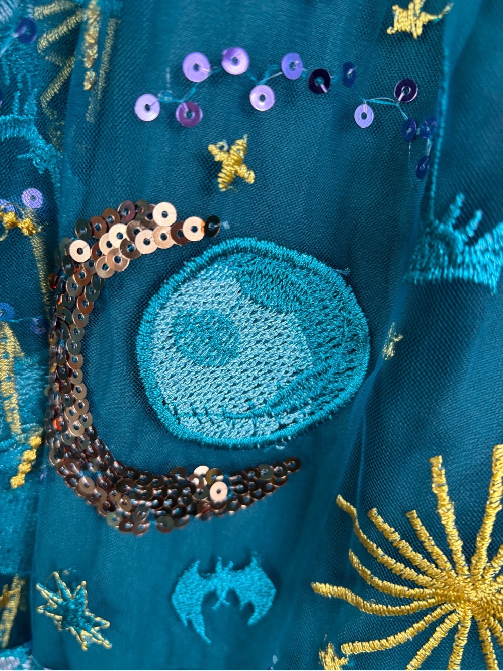 Disney Her Universe Nightmare Before Christmas Jack Skellington Blue & Gold Skir - Picture 6 of 6